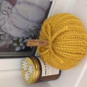 Loom knitted pumpkin